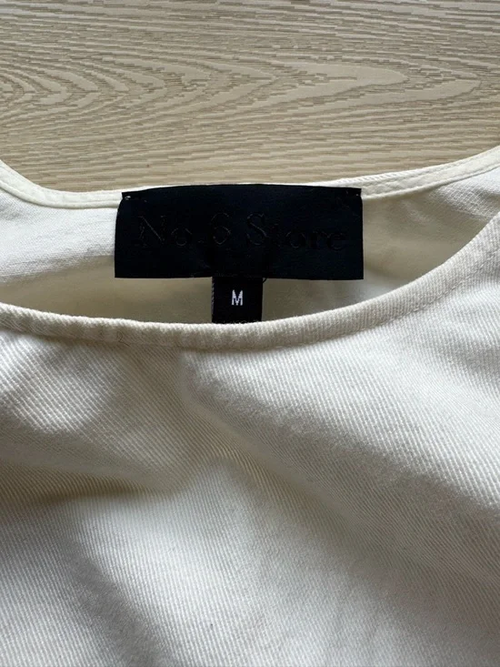 No.6 Anabel White Sleeveless Drawstring Top - Picture 4 of 4